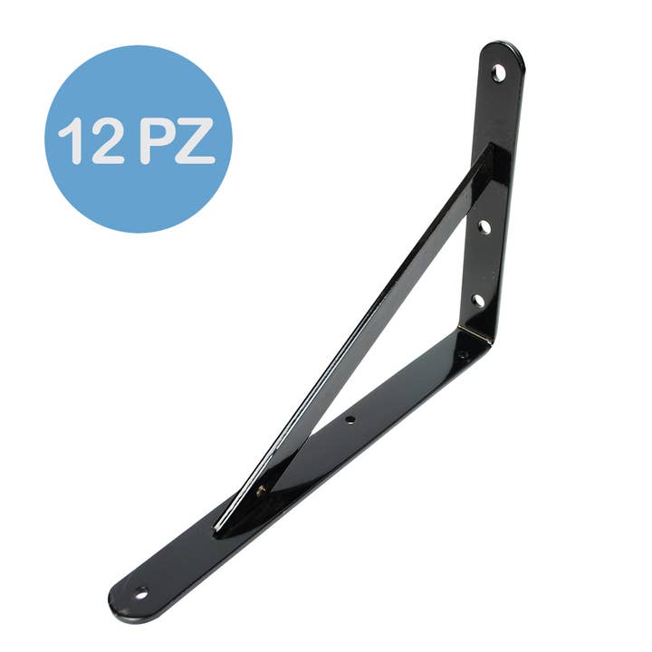 Feste schwarze Regalstütze 50 cm CF 12 Stück für den Großhandel von Idea Casa