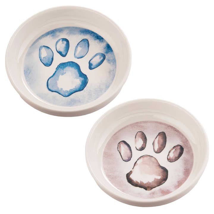 Pet Bowl | Gift Set Watercolor Paws for wholesale by Speckle and Spot by Ore’ Originals
