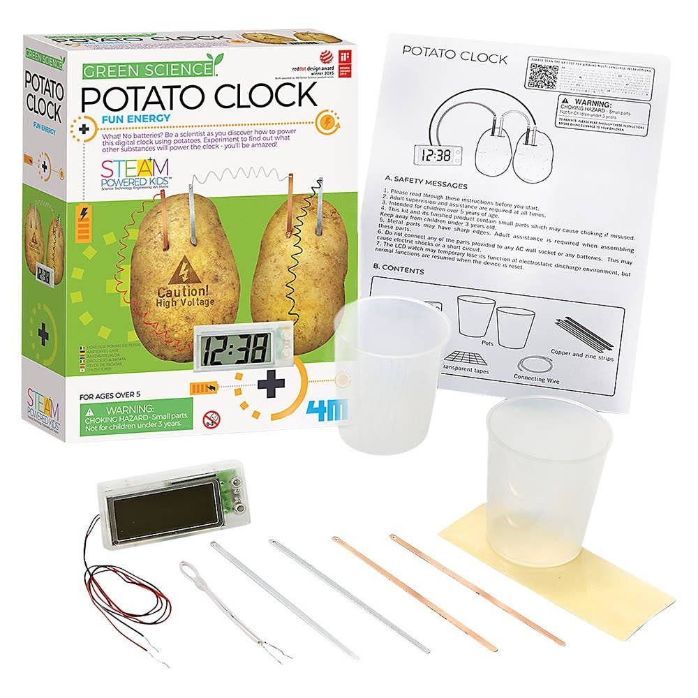 The Toy Network - Wholesale DIY Craft Kit - Kids - Green Science/Potato Clock3