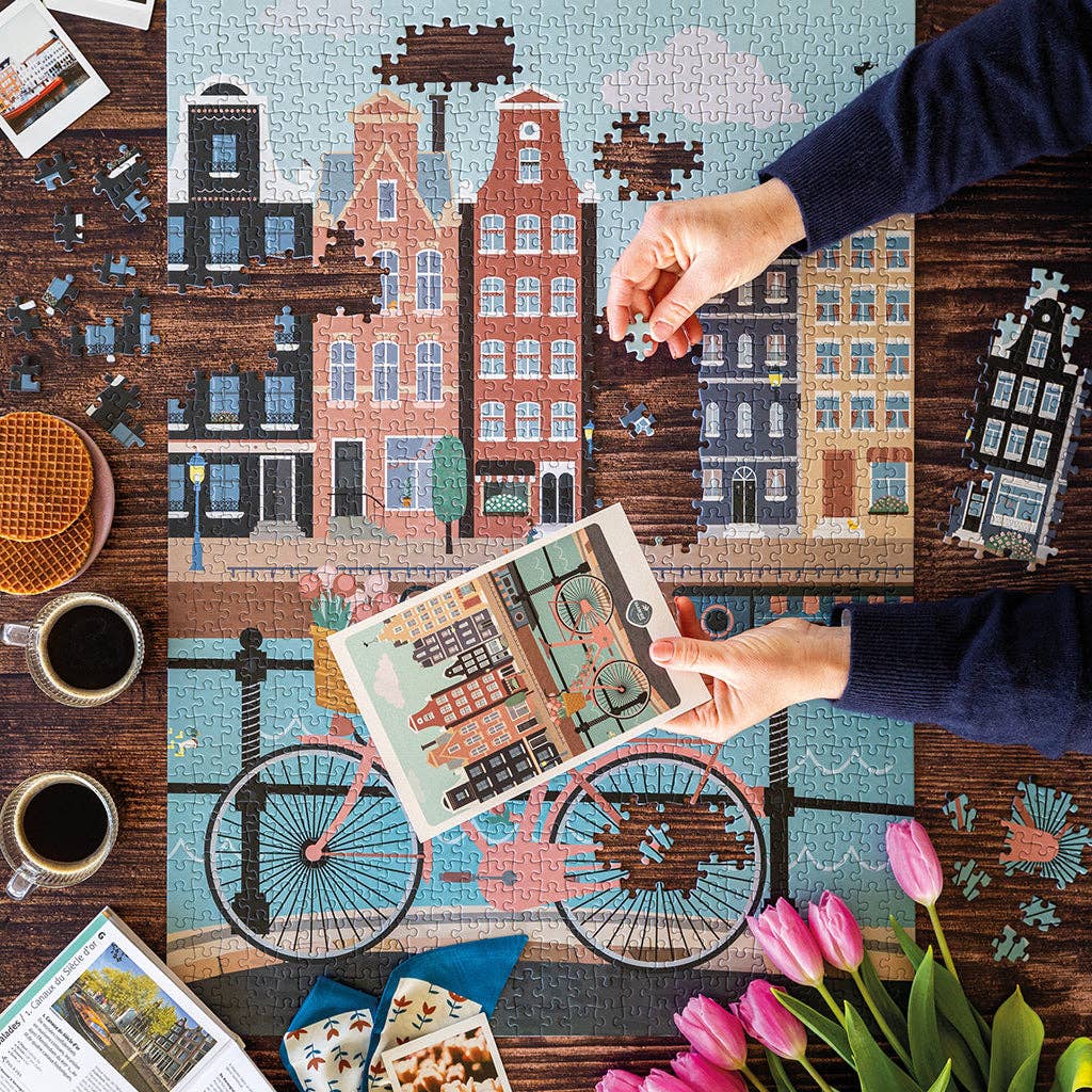 Maison Joliette - Wholesale Puzzle - Adult - Puzzle 1000 pieces Let's pedal along the water16