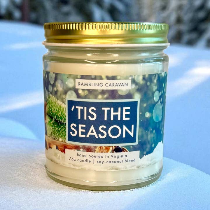 Rambling Caravan - Wholesale Jar/Filled Candle - Tis The Season Holiday Candle0