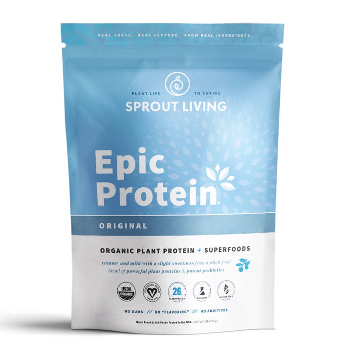 Sprout Living - Wholesale Protein/Superfood Powder - Epic Protein | Organic Plant Protein, Original, 1 LB