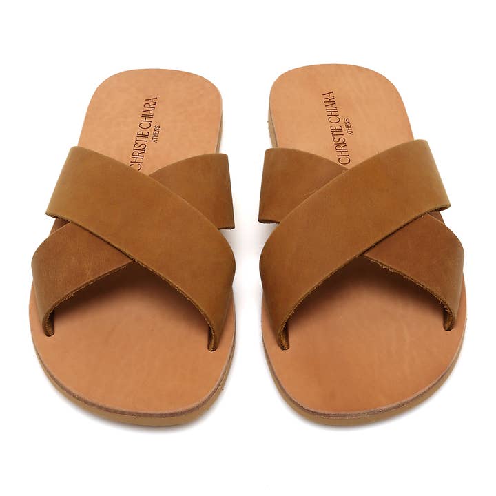 Herrsandaler i kalvskinn från Christie Chiara för wholesale av Christie Chiara