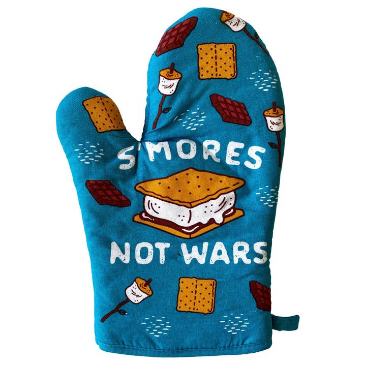 S'mores Not Wars Oven Mitt Cool Saying Graphic Pot Holder for wholesale by Crazy Dog T-Shirts