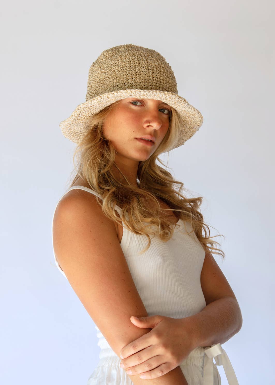 Hobo and Hatch - Wholesale Bucket Hat - Women's - Peggie Bucket Hat // Natural