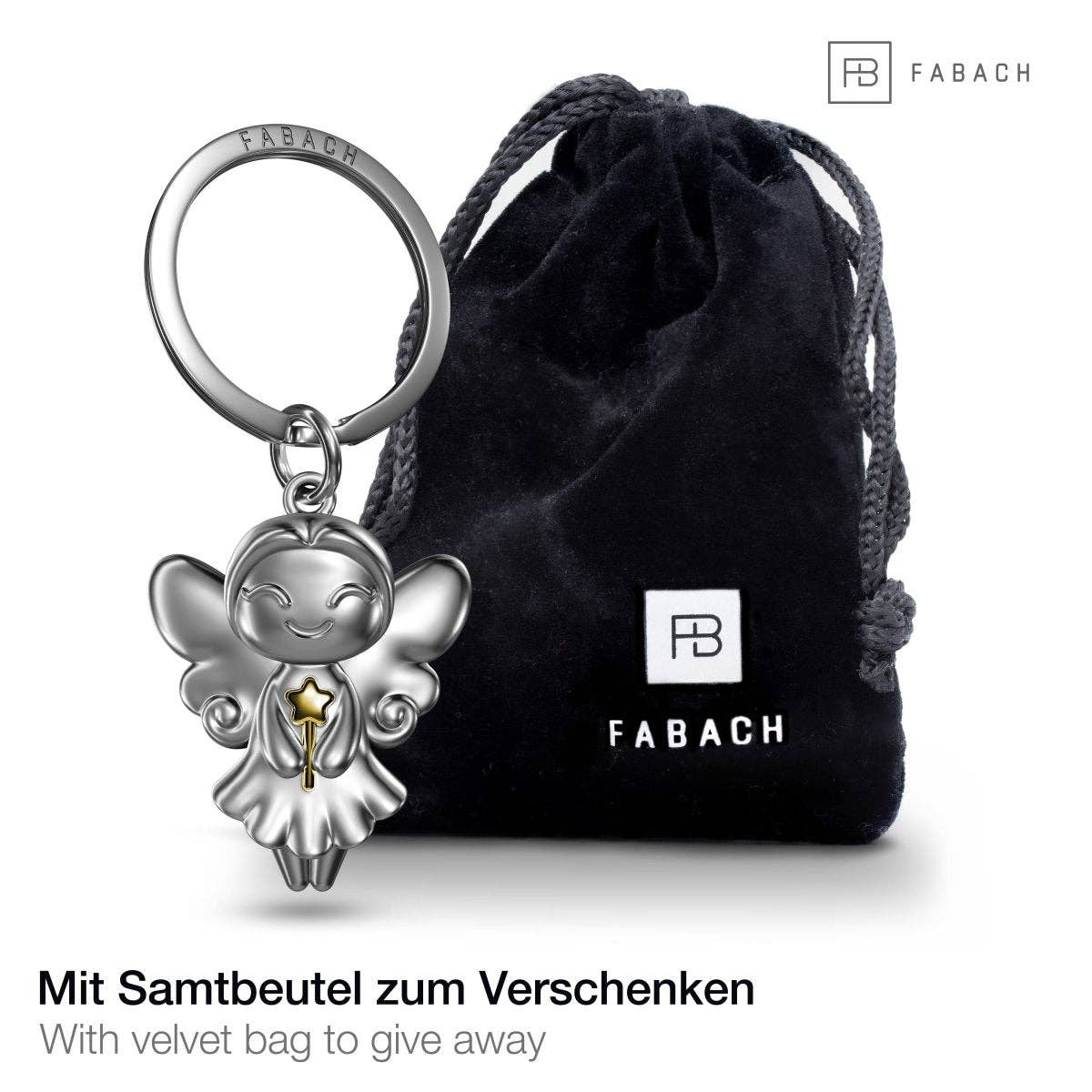 FABACH – Die Schlüsselanhänger-Schmiede – Großhandel Schlüsselanhänger – Unisex – "Fairy" Schlüsselanhänger Fee mit Zauberstab - Niedlicher Glücksbringer Wunschfee Wunscherfüller4