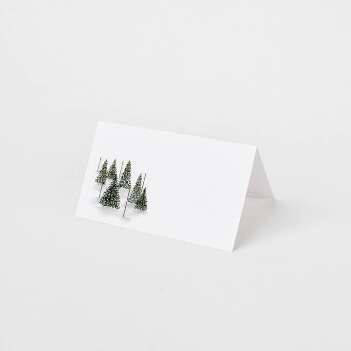 Christmas Tree Stand Folded Place Card Set for wholesale by Raechelle Marie