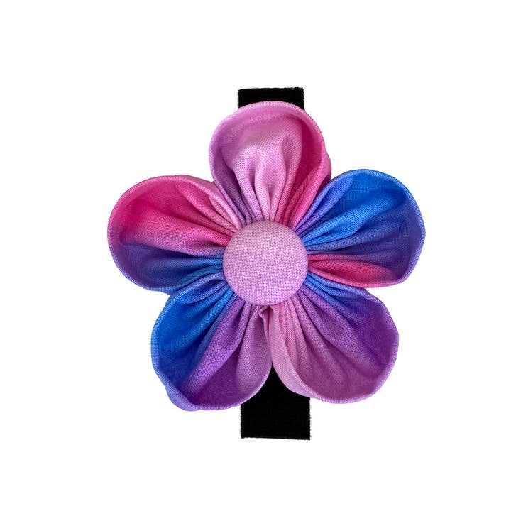 Darcy's Canine Designs - Wholesale Pet Collar - Dog - Pink, Purple and Blue Ombre Collar Flower Pet Accessory3