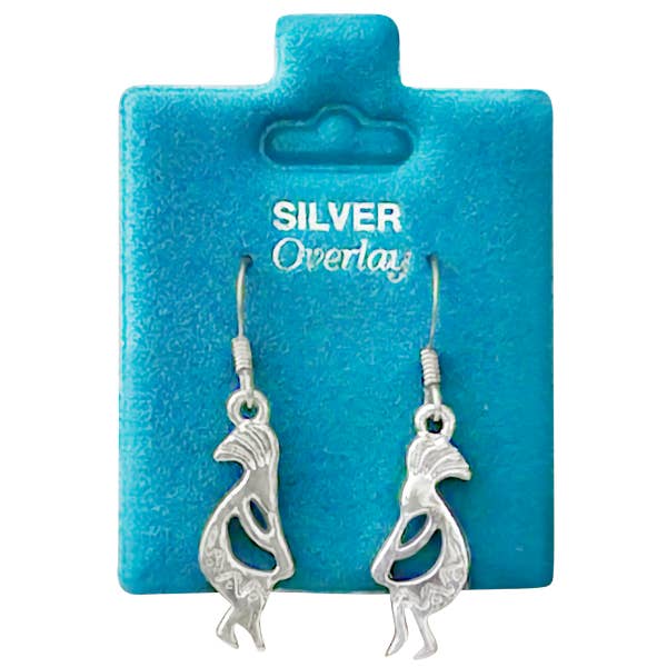 New England Gold Inc. - Wholesale Dangle Earrings - Made in USA Kokopelli Dangle Earrings Gold and Silver