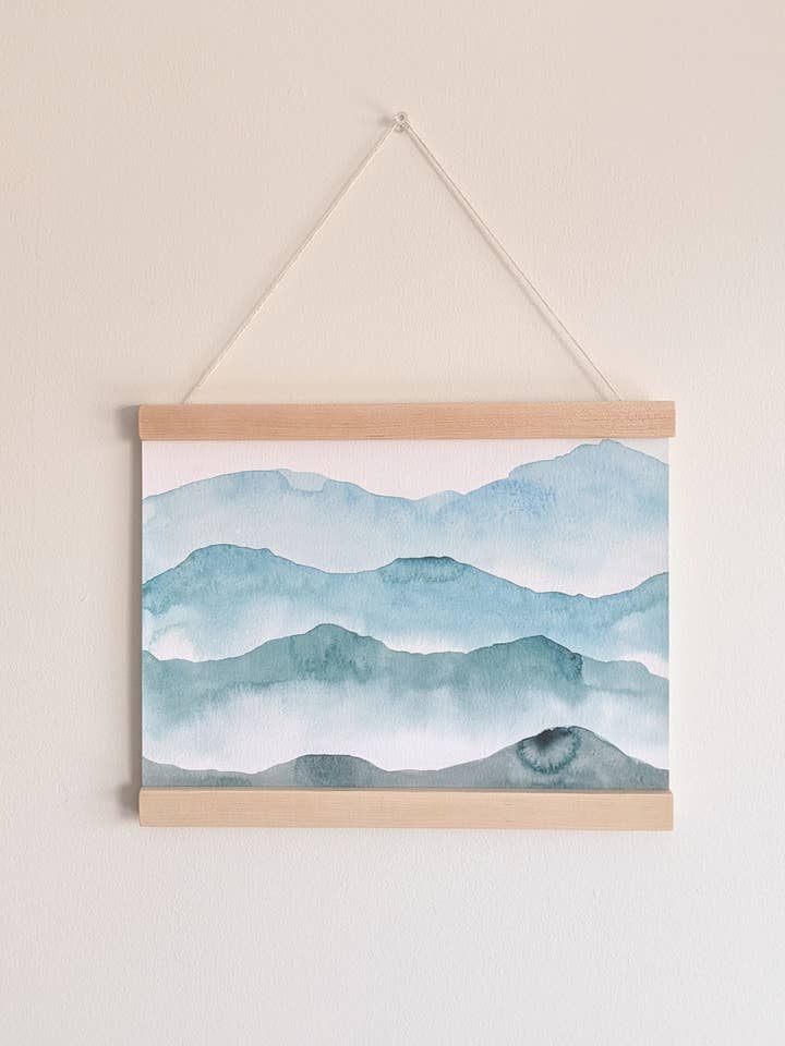 Blue Mountain Art Print for wholesale by Tiff's Art Collection