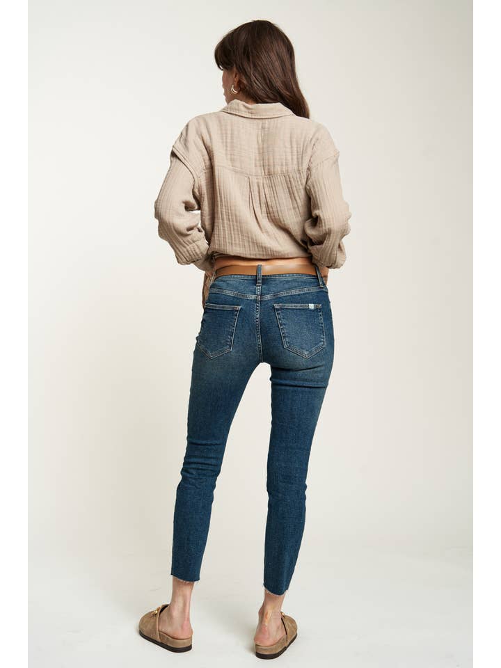 Cooper Skinny Mid Rise Jean, Dark Aged Vintage Sculpt+ for wholesale on Faire