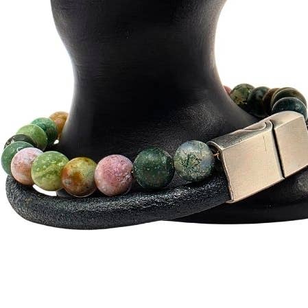 Kombination af ædelsten og læderarmbånd - Stil 161 for engroshandel hos Sun Enterprises B.V.