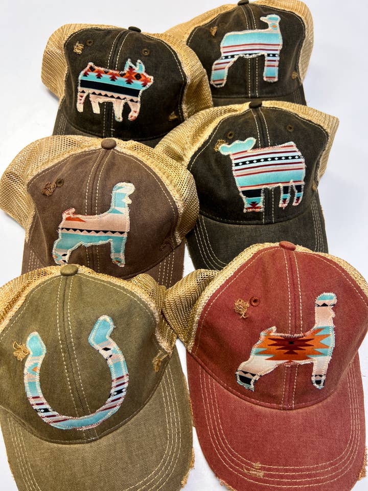 Sedona Turquoise Dirty Trucker Hat for wholesale by Sweet Texas Treasures