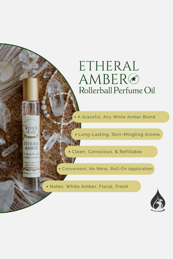Temple of Life Oils & Perfumes - Venta al por mayor Fragancias de bola - Aceite de Perfume Exótico | Ámbar Etéreo | Ámbar Blanco Puro1
