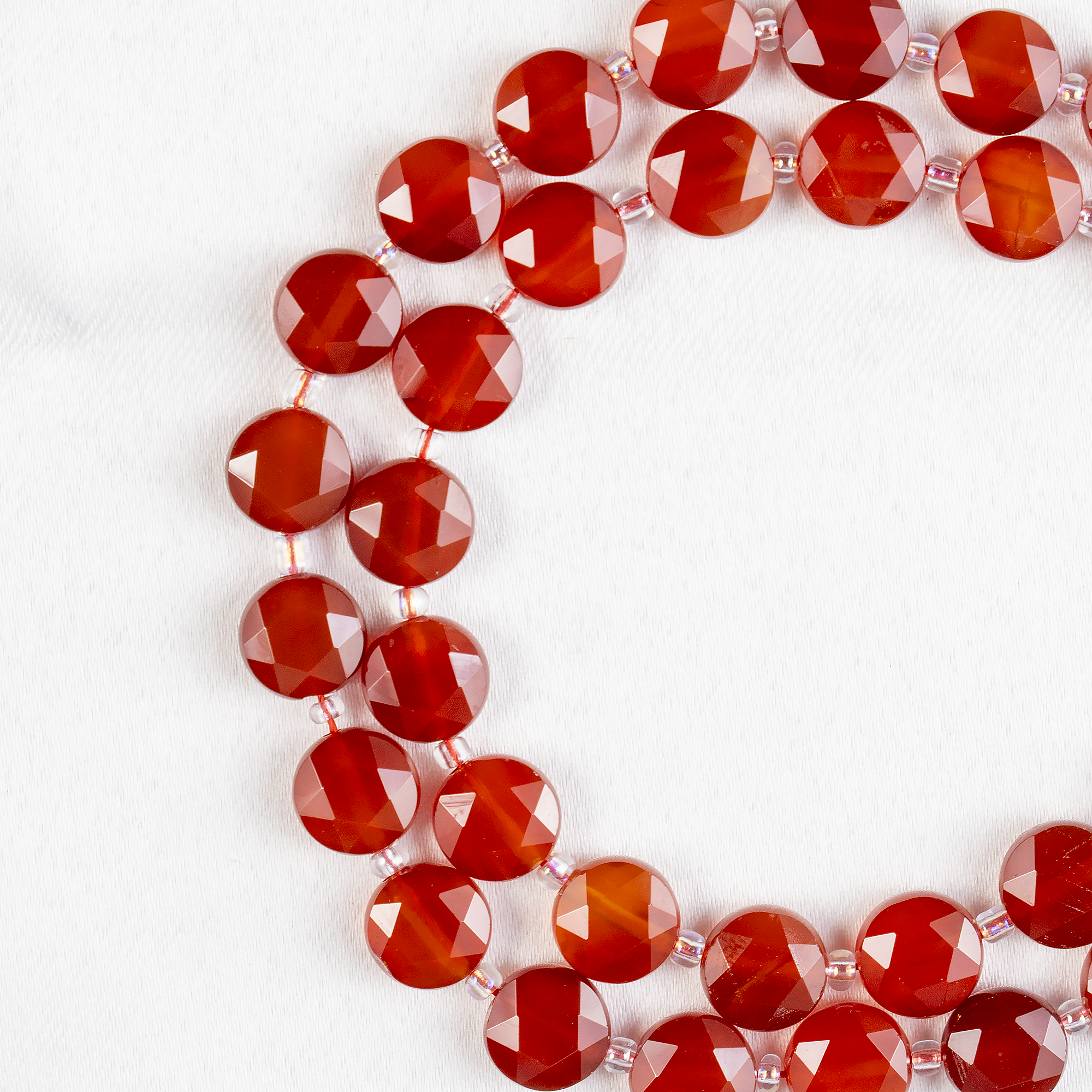 Soothing Crystals Beads - Wholesale Beads - Heishi Disc Beads | Red Onyx | Flat Crystal Beads6