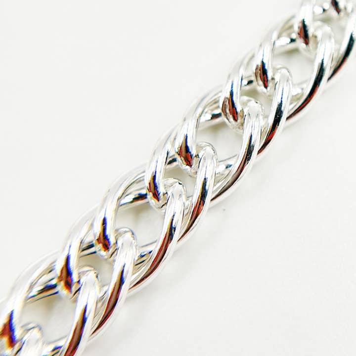 Jewels & Chains - Wholesale Link & Chain Necklace - V35SS. Sterling Silver Double Curb Chain1