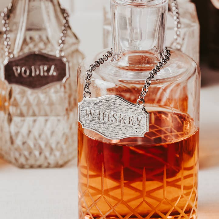 House of Morgan Pewter - Wholesale Decanter - Decanter Tags - Whiskey - Bourbon - Vodka - Gin - Scotch