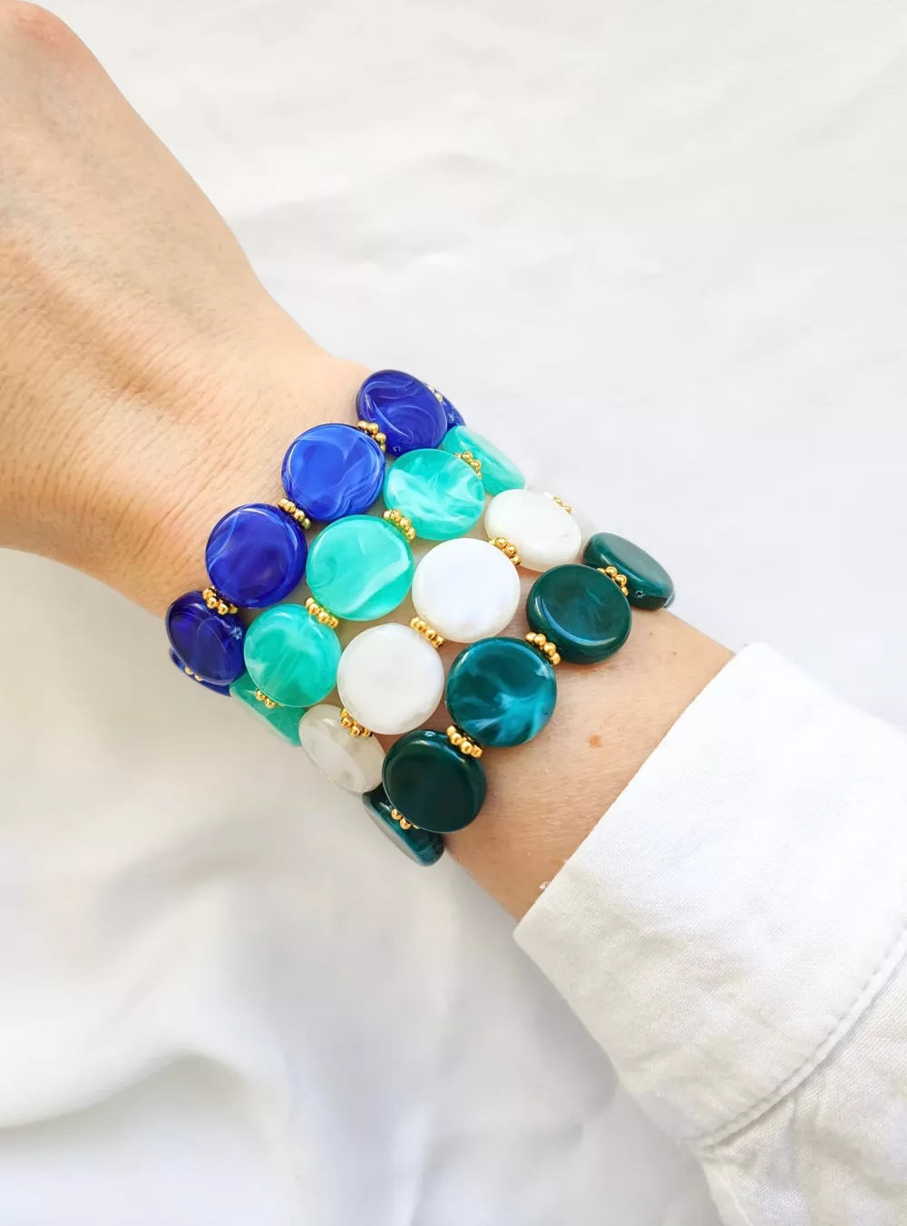 L'Atelier d'Artémis - Vente Bracelet de perles - Bracelet élastique ROMY3