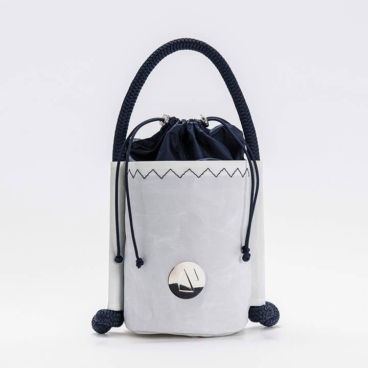 Recycled Sailing Bucket Bag - Strallo - Blue for wholesale by Bolina Sail