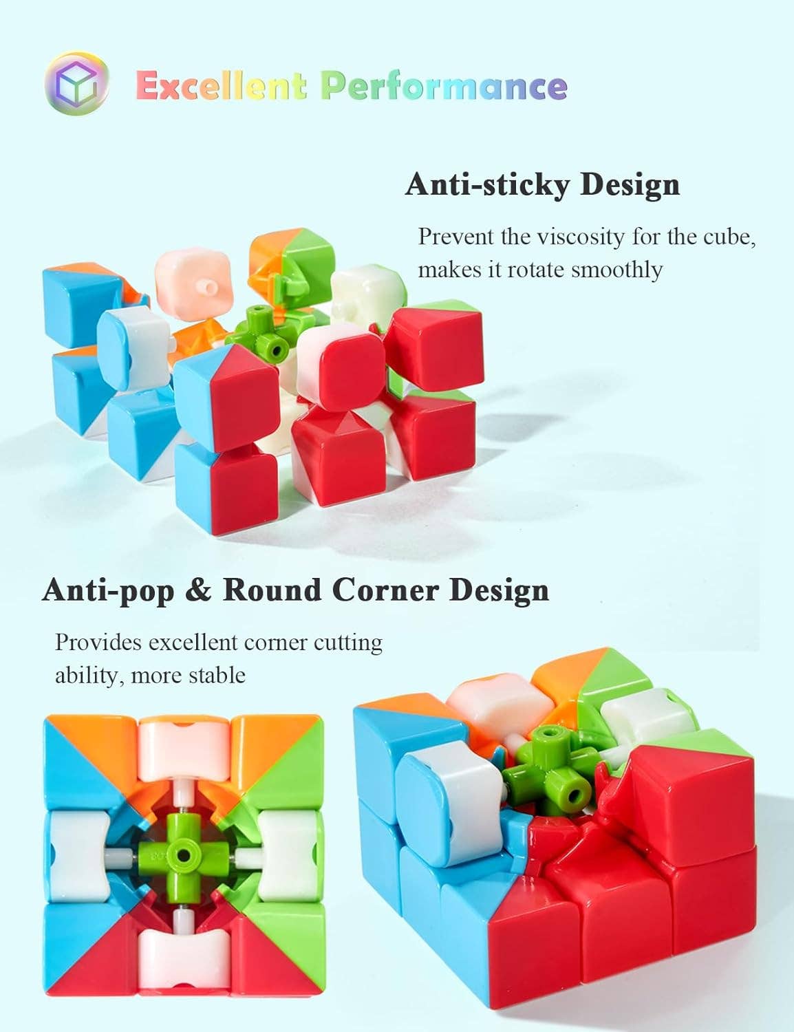 Toyventures - Wholesale Puzzle - Kids - 3x3 Speed Cube Puzzle Rubiks Stickerless Kids toy7