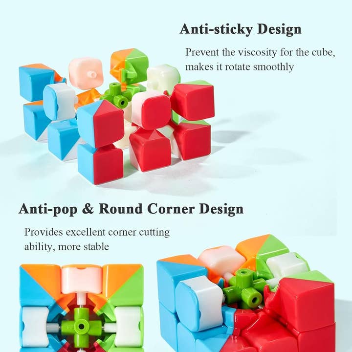 Toyventures - Wholesale Puzzle - Kids - 3x3 Speed Cube Puzzle Rubiks Stickerless Kids toy7