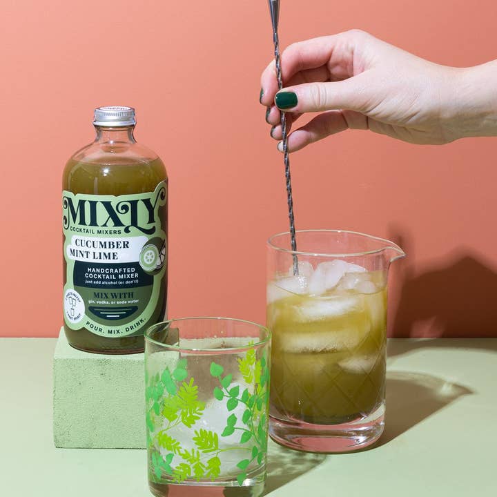 Mixly - Wholesale Cocktail Mix/Syrup - Cucumber Mint Lime Cocktail / Mocktail Beverage Mixer 16oz4