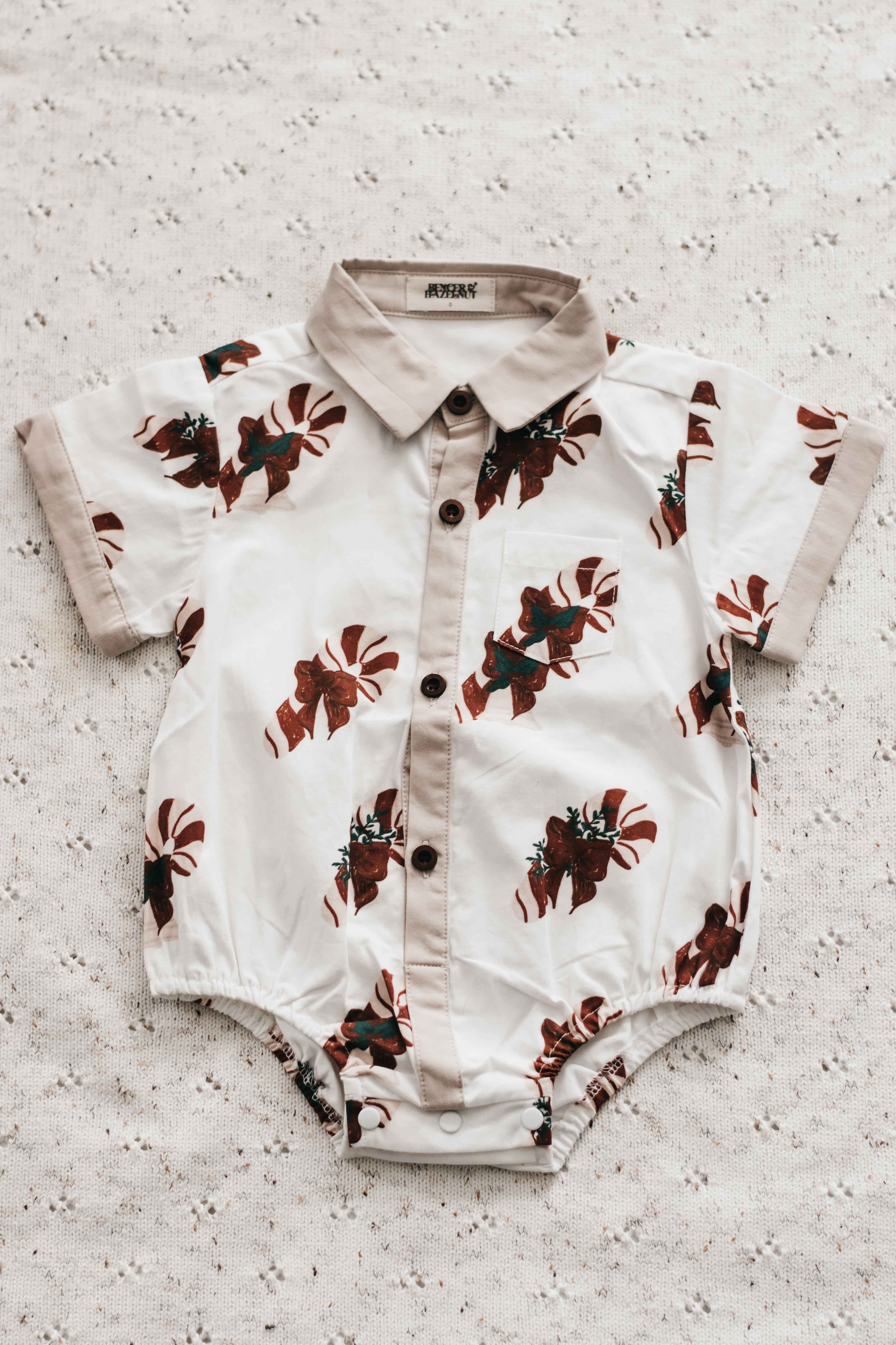 Bencer & Hazelnut - Wholesale Buttoned-down shirt – Kids - Kids Collared Shirt: Candy Cane1