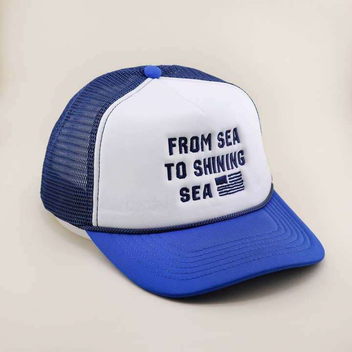 Gorra de Camionero con Cuerda de Espuma de Mar a Mar Brillante para venta al por mayor de Freshwater Curated Goods