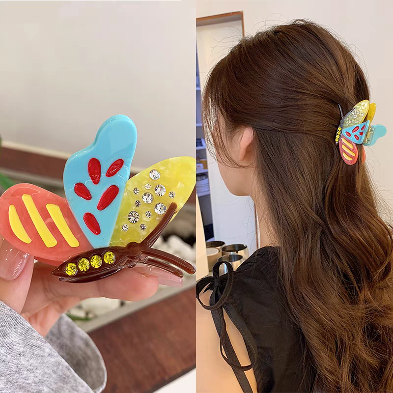 SOMETHING MINTY - Wholesale Hair Clip - Women's - Side Butterfly Hair Claw Clip3