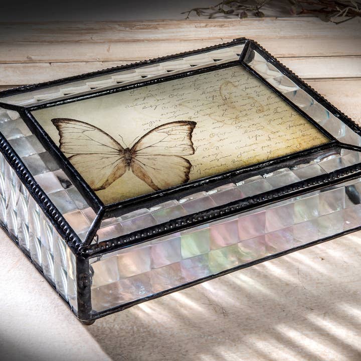 J Devlin Glass Art & Bert Anderson Collection - Wholesale Picture Frame - Picture Box Clear Textured Glass 4x6 Photo Display Pbox 103