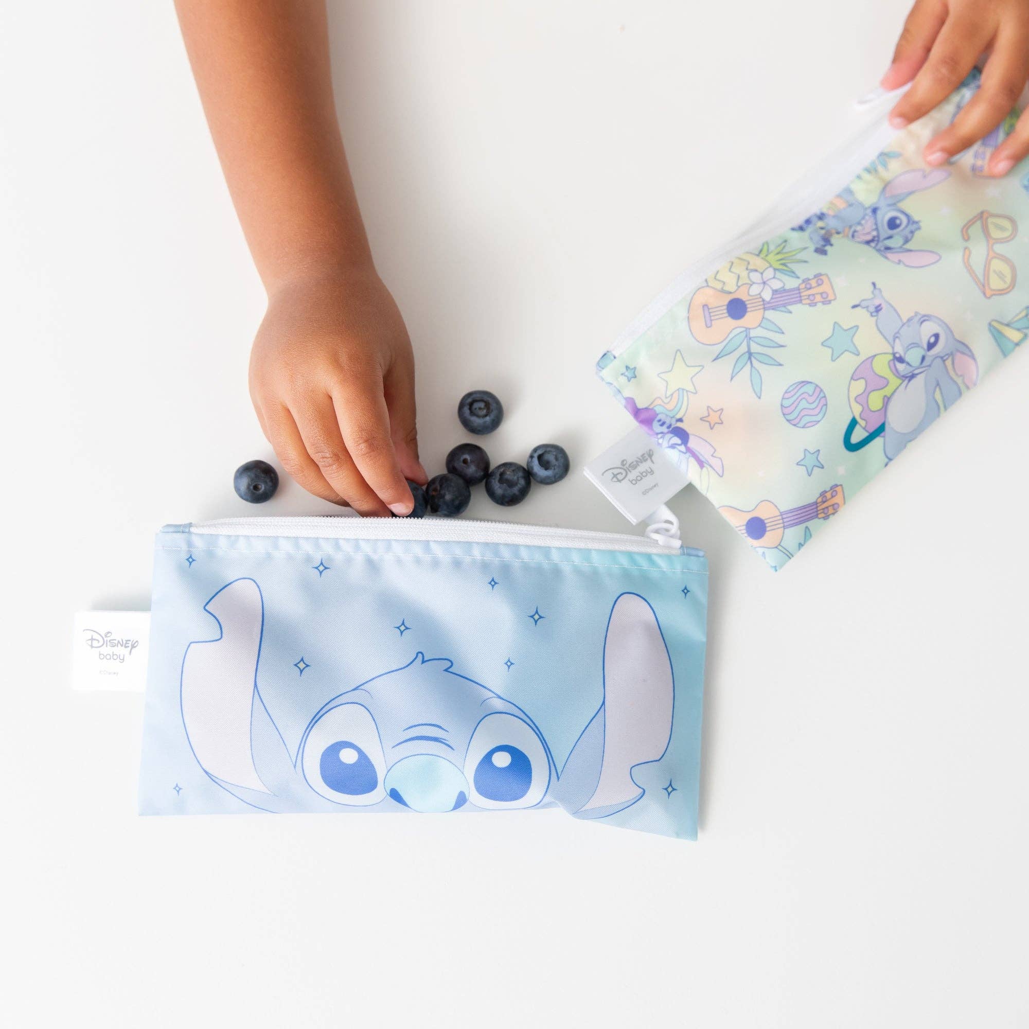 Bumkins - Wholesale Snack Pack - Kids & Baby - Reusable Snack Bag, Small 2 Pack: Stitch Star-ring Up Trouble9