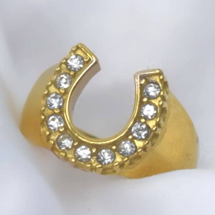 TNT Goods - Wholesale Band/Stacked Ring - Lucky U Horseshoe Ring0