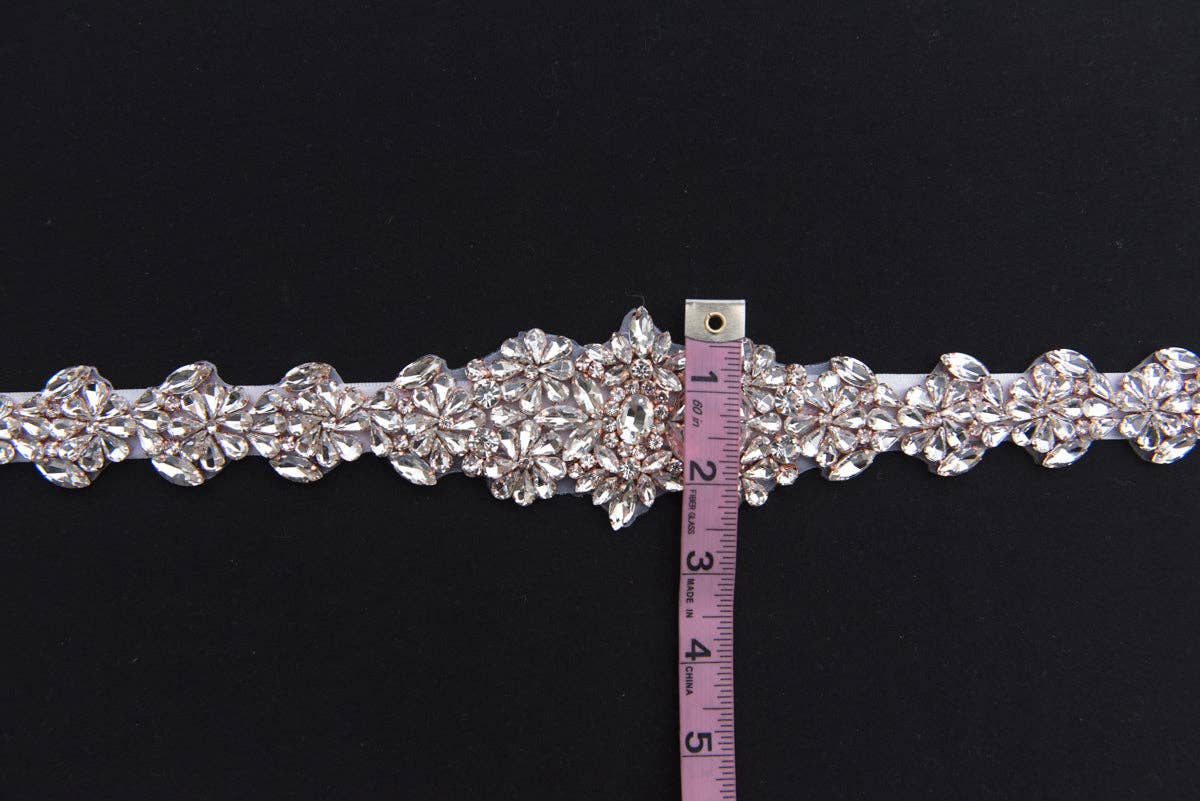 Brides and Belts - Wholesale Belt - Women's - Jayda Rose Gold Crystal Wedding Belt7