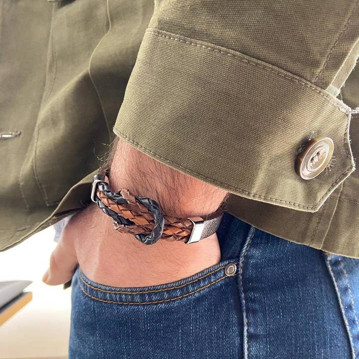 100 % Ægte Læderarmbånd til Mænd - Ægte Læderarmbånd for engroshandel hos COOLMENCLUB