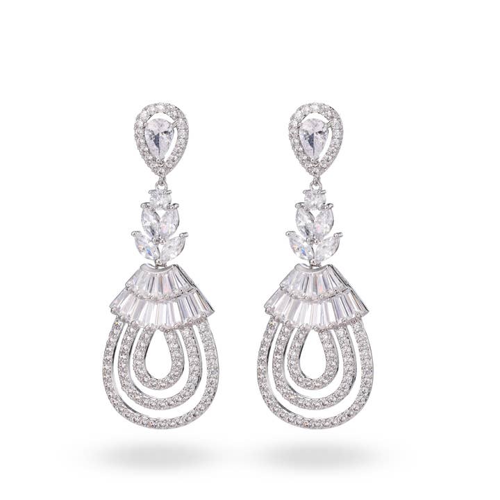 Crystal Angel Drop Earrings for wholesale by Joli Lily