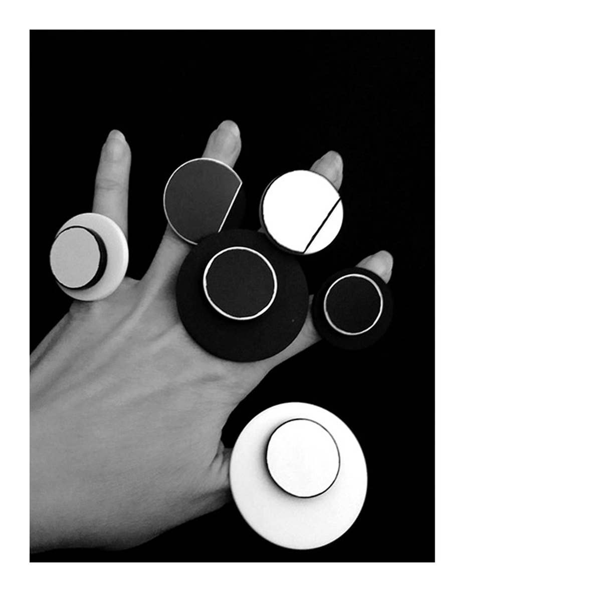 ALEX+SVET - Wholesale Cocktail/Statement Ring - MOON MS acrylic ring METROPOLIS line2