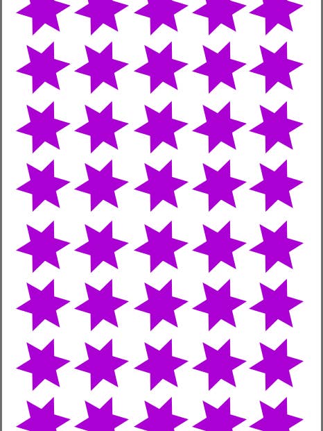 40 självhäftande stjärnklistermärken i 6 storlekar för wholesale av Deco Sticker Store