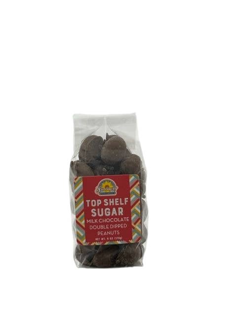 Sunflower Food Company - Wholesale Chocolate Covered Sweets - Pocketsnak-Milk Choc. Double Dipped Peanuts 6 oz. bag