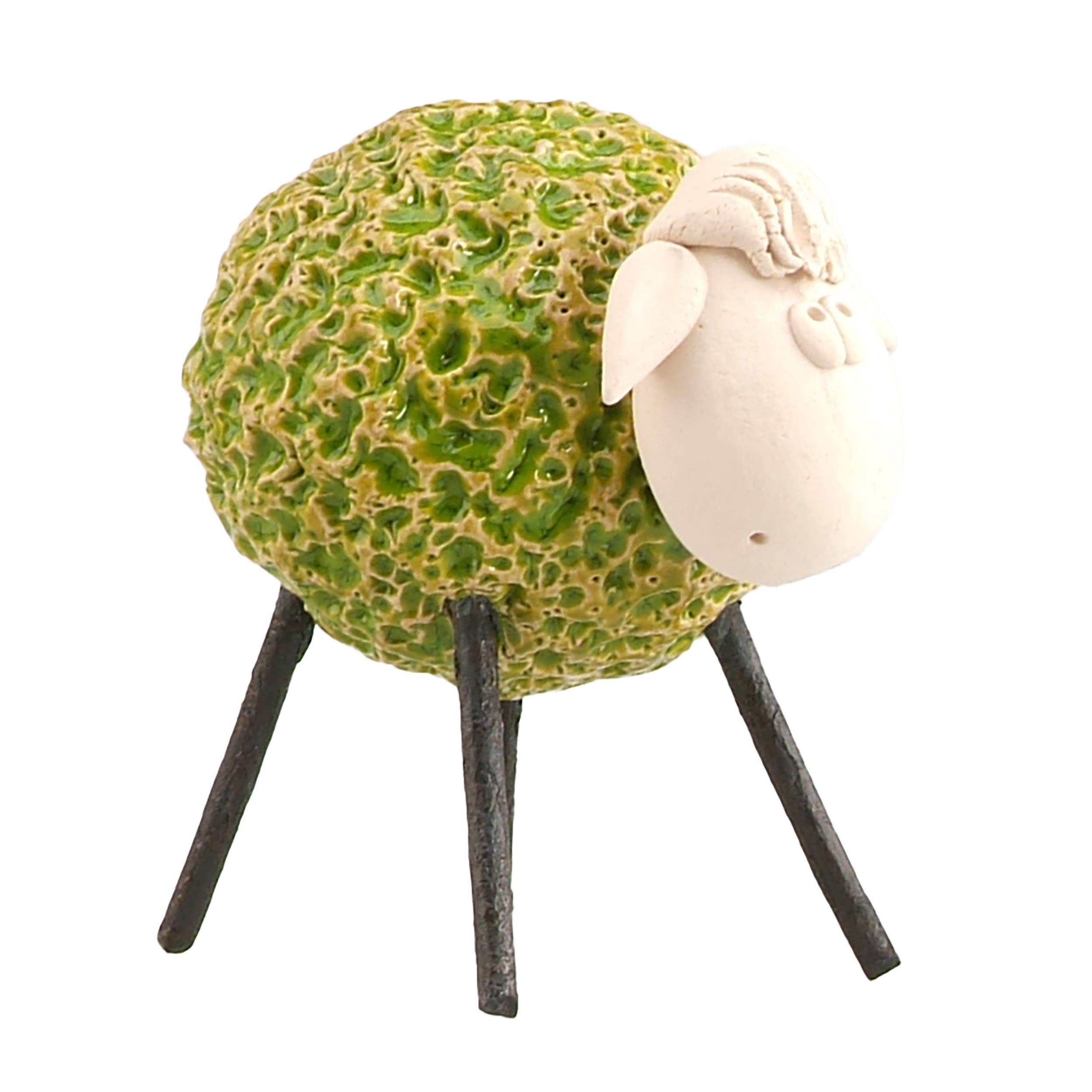 Enigma Supplies - Vendita all'ingrosso Statuette decorative - Pecora lanosa con gambe in ferro, statuetta in ceramica, vari colori8