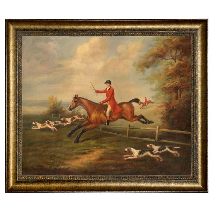 Madison Bay Co. - Historical Home Decor Reproductions - Wholesale Painting/Drawing - Fox Hunting Scene Vintage Painting Print on Canvas8