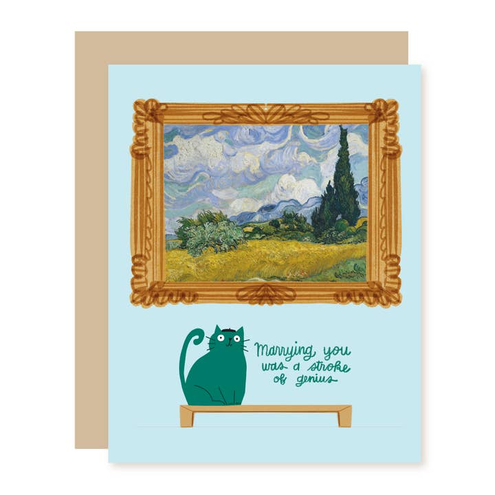 Cat VanGogh Anniversary Card for wholesale by A Smyth Co