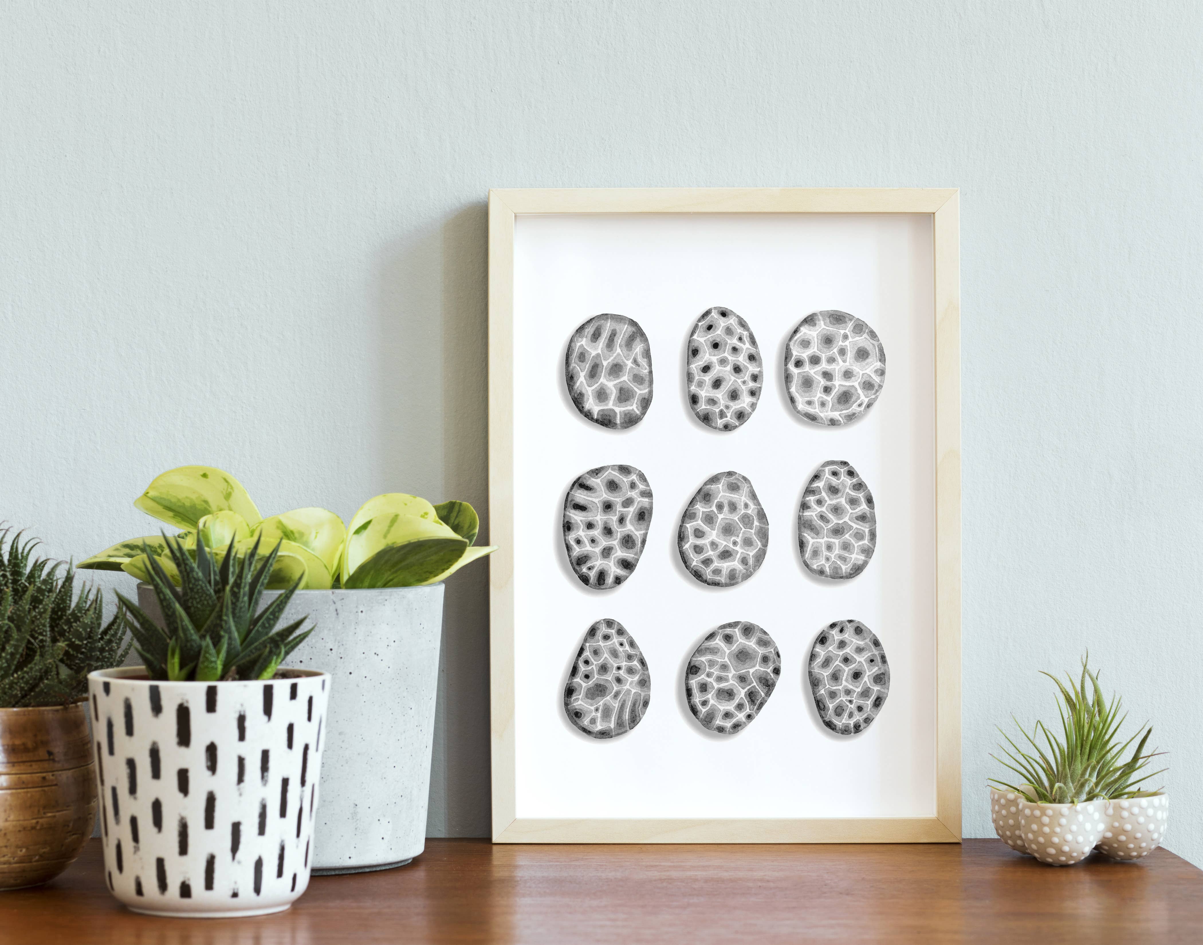 NorthHouse Creative Co. - Wholesale Art Print - Petoskey Stone Watercolor Art Print2