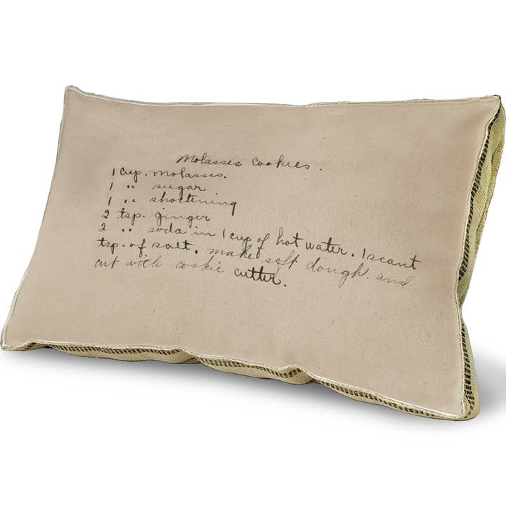 23 «x 15" - Almohada decorativa - Receta de galletas de melaza para venta al por mayor de SPLASHWORKS