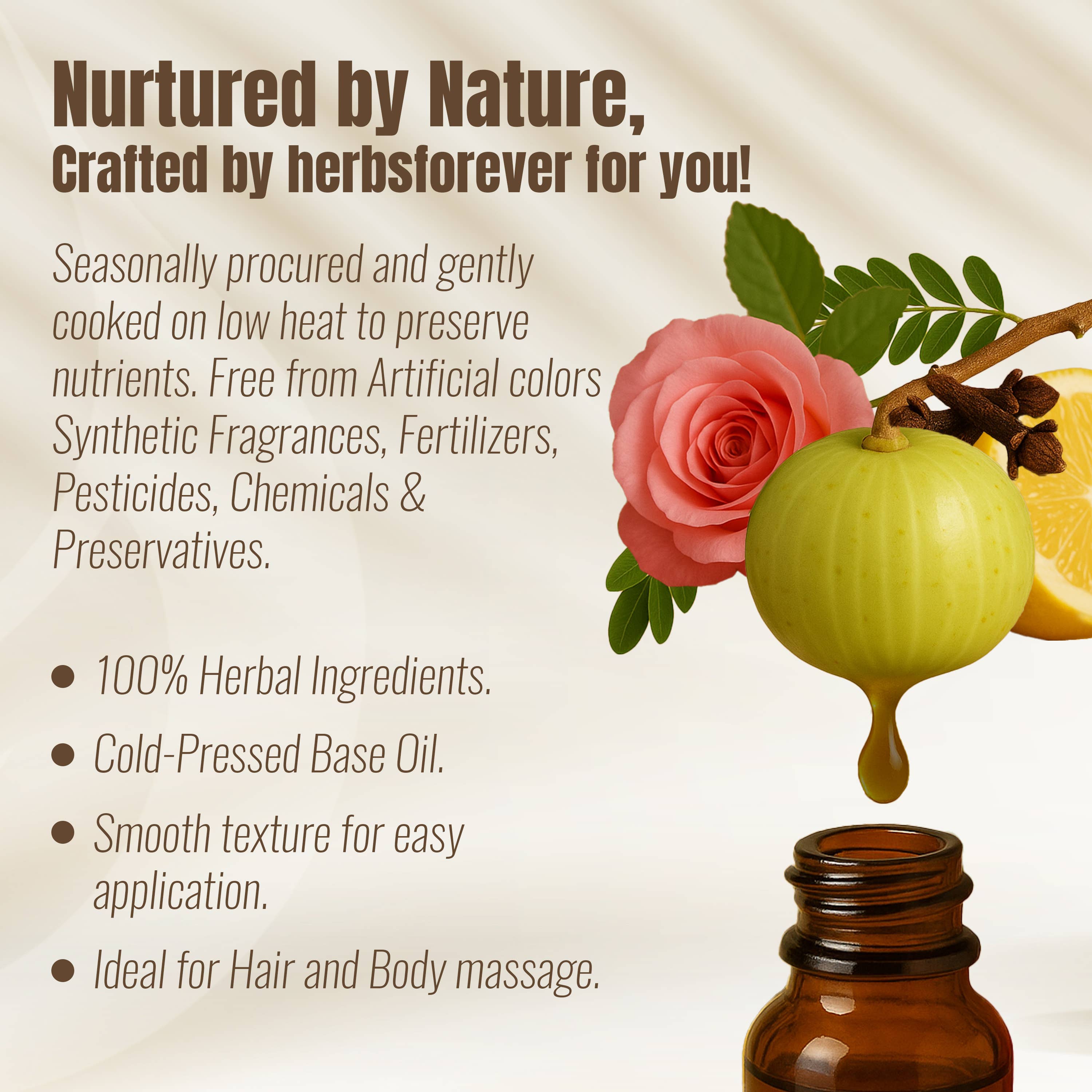 HerbsForever – Engroshandel Hårolie – Brahmi Amla Olie Koldpresset-Dobbelt Filtreret-210 ml pr. pakke3