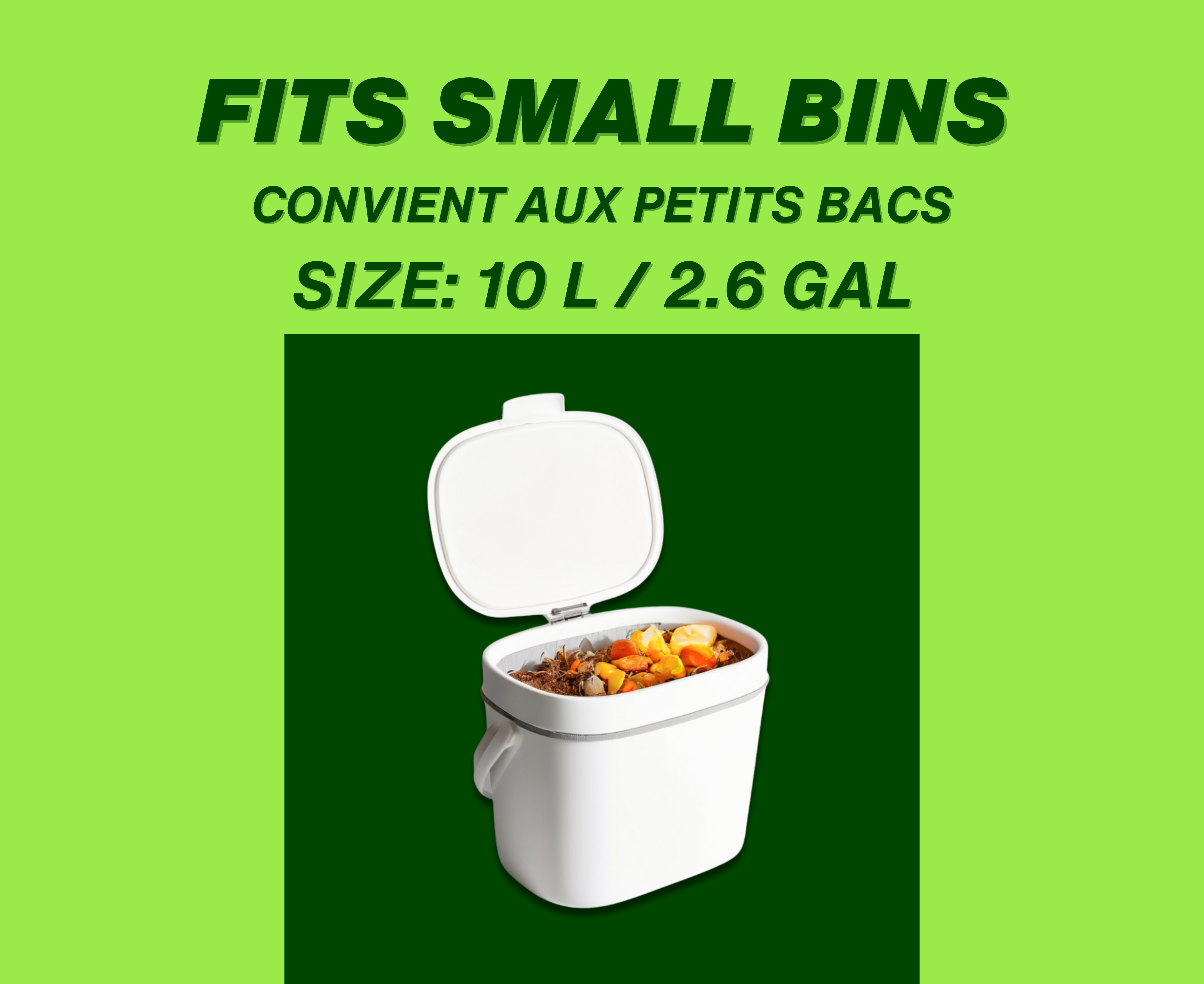 ALL DISTRICT JEANS Inc. - Venta al por mayor Bolsa/envoltorio de alimentos - Bolsas para residuos de comida de cocina 100% compostables, 100 unidades3