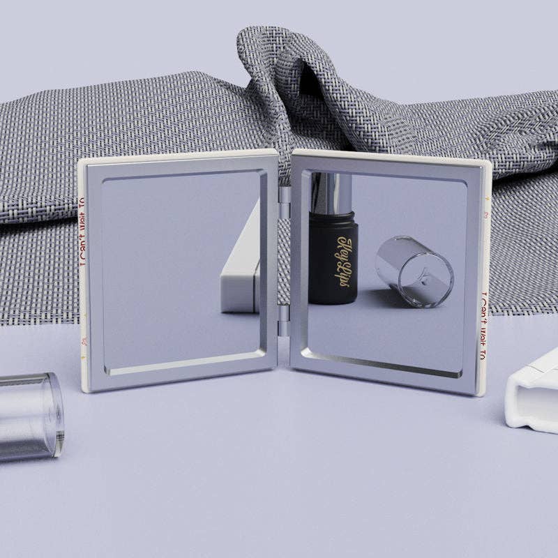 Dipped Shop - Wholesale Makeup Mirror - Love Bow Foldable Mini Makeup Mirror DP25F4044