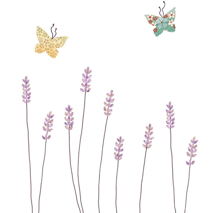 Inky Blue Ltd t/a Holy Mackerel - Wholesale Everyday Greeting Card - Lavender Gyda Chydymdeimlad, Eloise Hall (Welsh)