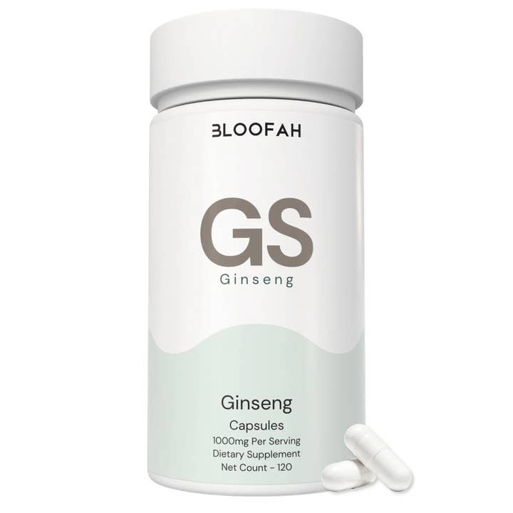 Bloofah GS – Capsules de Ginseng 1000mg | Soutien Énergie & Vitalité (120 Capsules) pour la vente par Bloofah