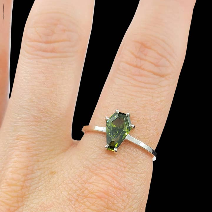 Anel de Caixão Verde de Limo Fofo 6x9 por atacado de Inchoo bijoux inc