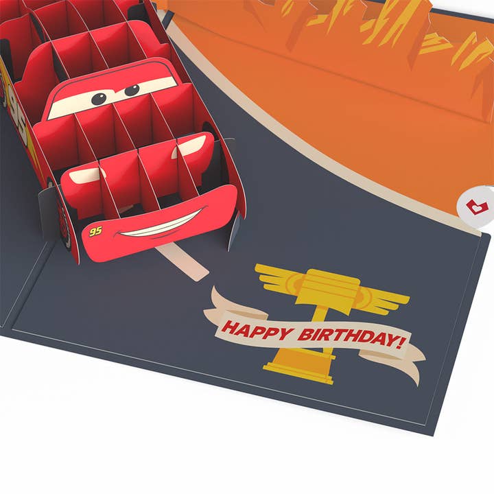 Lovepop Cards - Wholesale Everyday Greeting Card - Disney and Pixar Cars Lightning McQueen Kachow! 5''x7''3